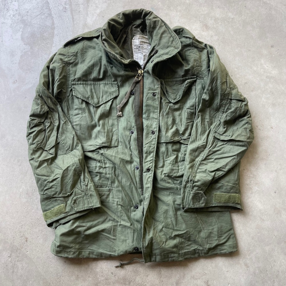 Alpha Industries M-65 Field Jacket Small Regular Olive Green Made in USA M65